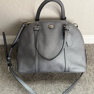 Coach Saffiano Peyton Leather Domed Satchel